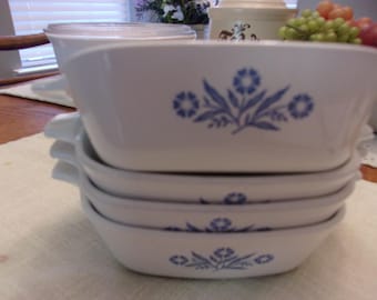 4 Small Corning Ware Casserole Bowls