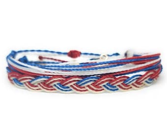Russia, Patriotic Bracelet, By Mabuhay Bracelets® | Gift for her, Gift for him