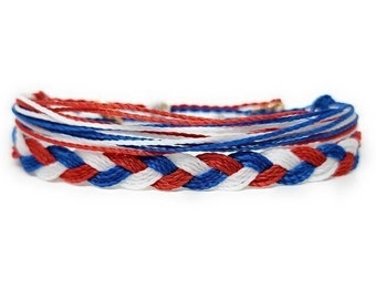 France,Patriotic Bracelet, By Mabuhay Bracelets® | Gift for her, Gift for him