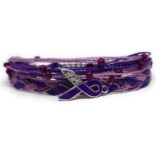 Pancreatic Cancer Awareness Bracelets,By Mabuhay Bracelets® |In Support of Loved Ones Battling Cancer,Fund Raising,Gift for her,Gift for him