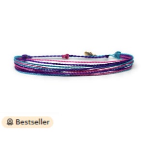Waikiki | Mabuhay  Bracelets | Customized | Multi color | 100% Waterproof US Handmade | Gold Plated LOGO  Charm | Frienship Bracelets |Gift