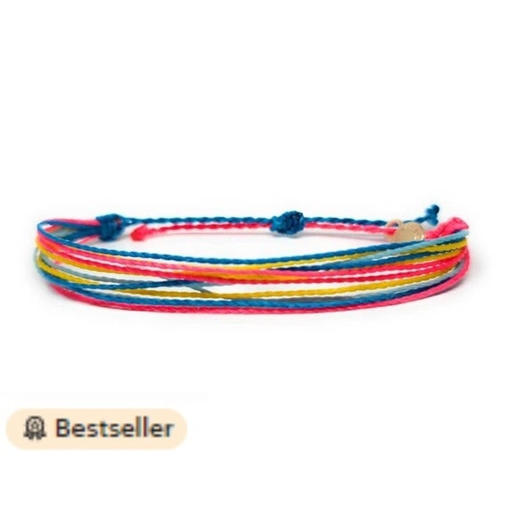 Custom Waterproof Wax String Bracelets | Pura Vida Inspired Bracelets | Multicolored 