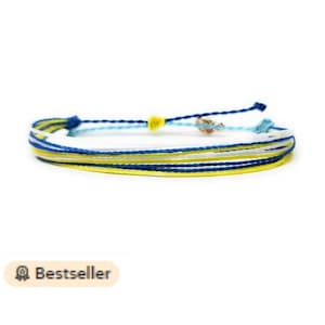 Blue Plumeria | Mabuhay  Bracelets |Customized |Multi color |100% Waterproof US Handmade |Gold Plated LOGO  Charm |Frienship Bracelets |Gift