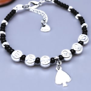 Charme Bracelet 'Queen Of Spade' Par Nuances Libertines - Élégant & Discret