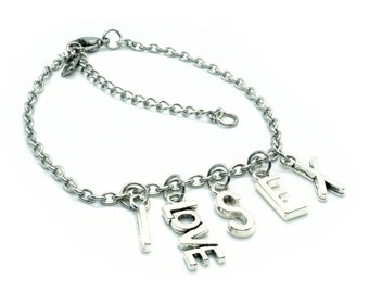 Pendentif LOVE Infini Lesbien Pendentifs LGBTQIA