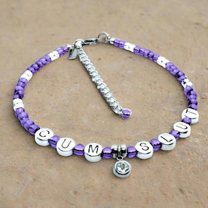 CumSlut Anklet Bracelet Jewelry - Swinger Hotwife Cuckold QoS