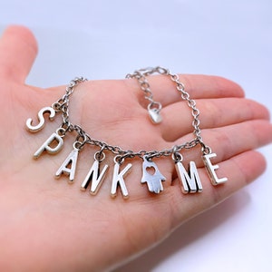 Spank Me Anklet Bracelet Choker Chain with Hand Charm