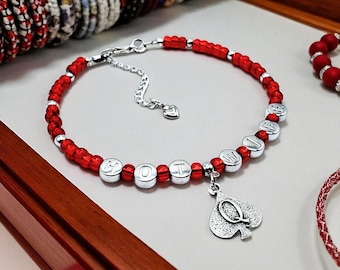 Hotwife QOS Cuckold Anklet / Bracelet Stainless Steel Letters by Ankletme