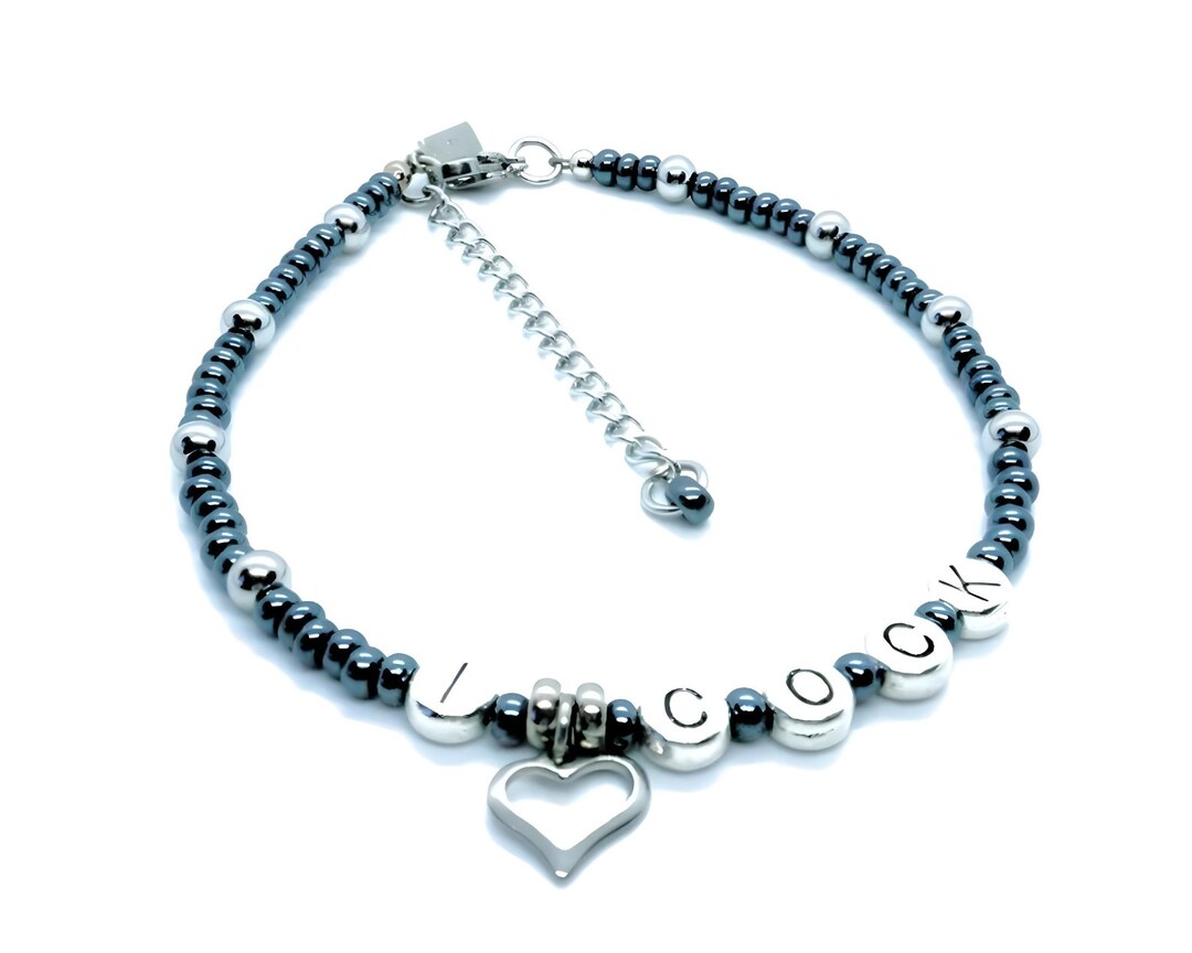 I Love Cock Anklet Bracelet Swinger Hotwife Cuckold Qos Etsy