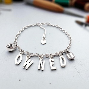 Owned Anklet Bracelet Choker Chain with Lock Charm