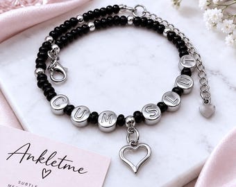 CumSlut Sissy Slut Anklet Bracelet Custom Jewelry - Swinger Hotwife Cuckold