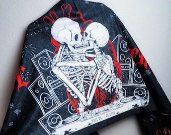 Rave Til The Grave Fringed Pashmina Fringed Festival Rave Pashmina Scarf Shawl