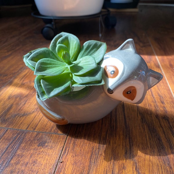Ceramic Animal Planter Etsy