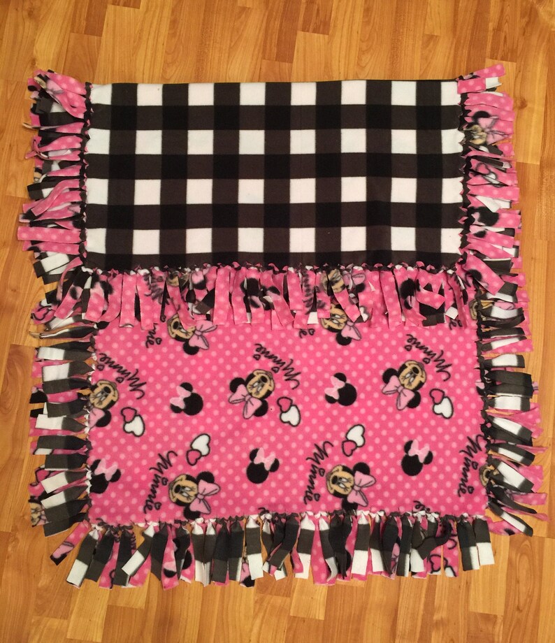 Minnie Mouse Blanket No Sew Fleece Blanket Fleece Tied Etsy