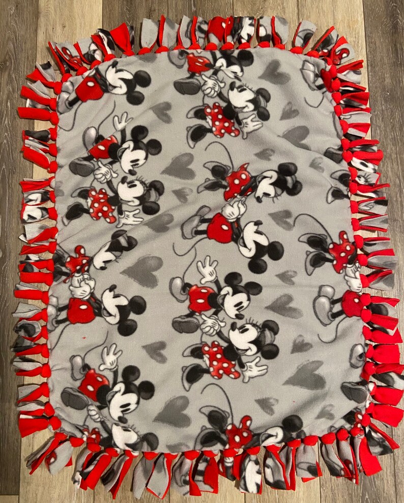Mickey & Minnie Blanket No Sew Fleece Blanket Fleece Tied Etsy