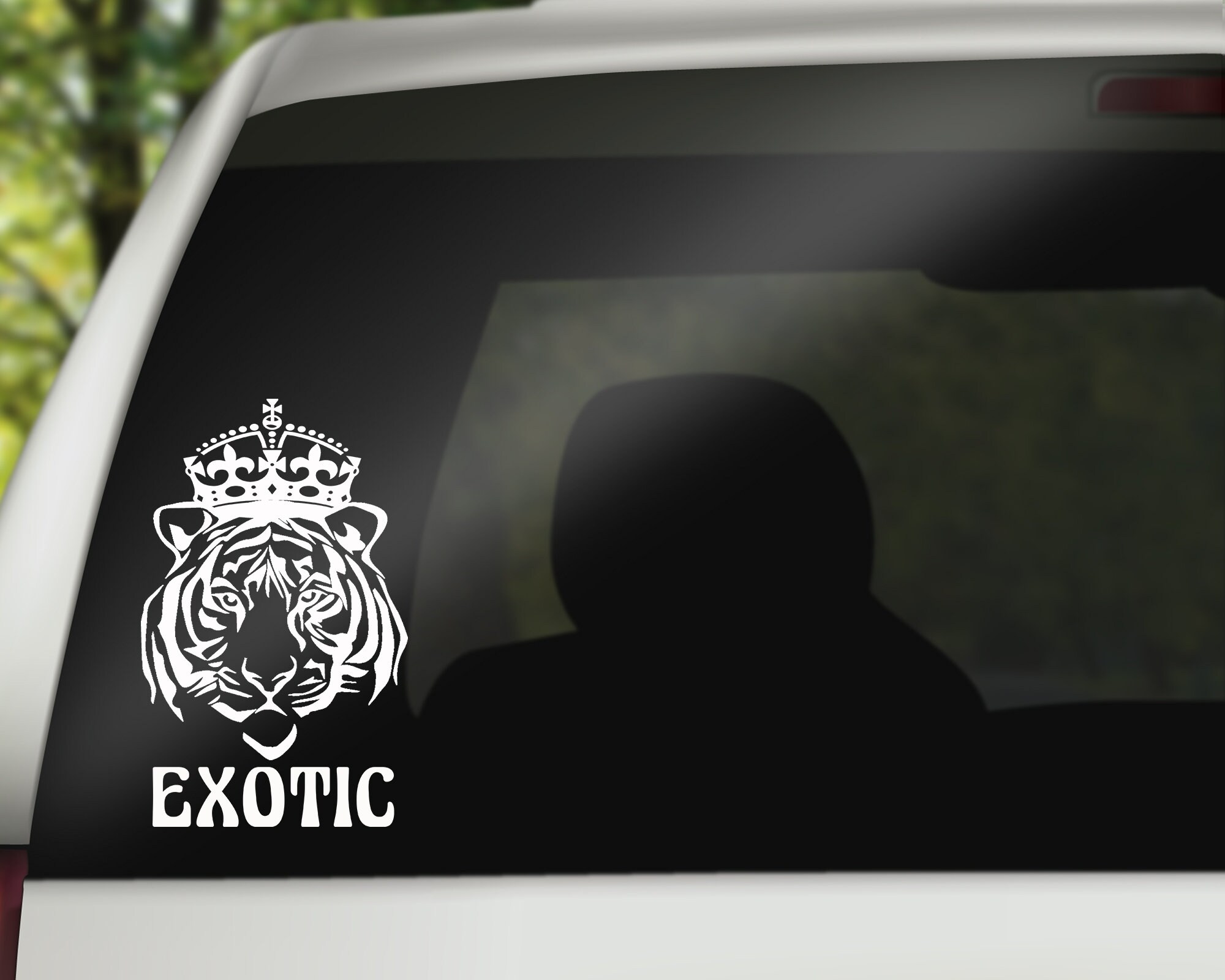 Exotic Tiger Decal King Tiger Bumper Sticker King Tiger Car | Etsy