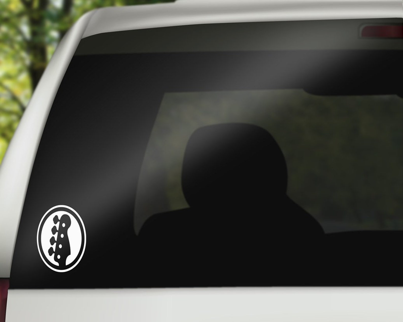 Guitar Decal Guitar Bumper Sticker Music Decal Car Window Etsy