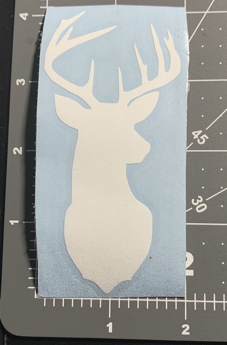 Deer Car Decal Deer Bumper Sticker Animal Stickers Hunting Etsy