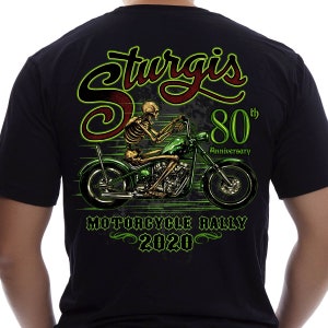 2020 Sturgis Motorcycle Rally 80th Anniversary Back Print | Etsy