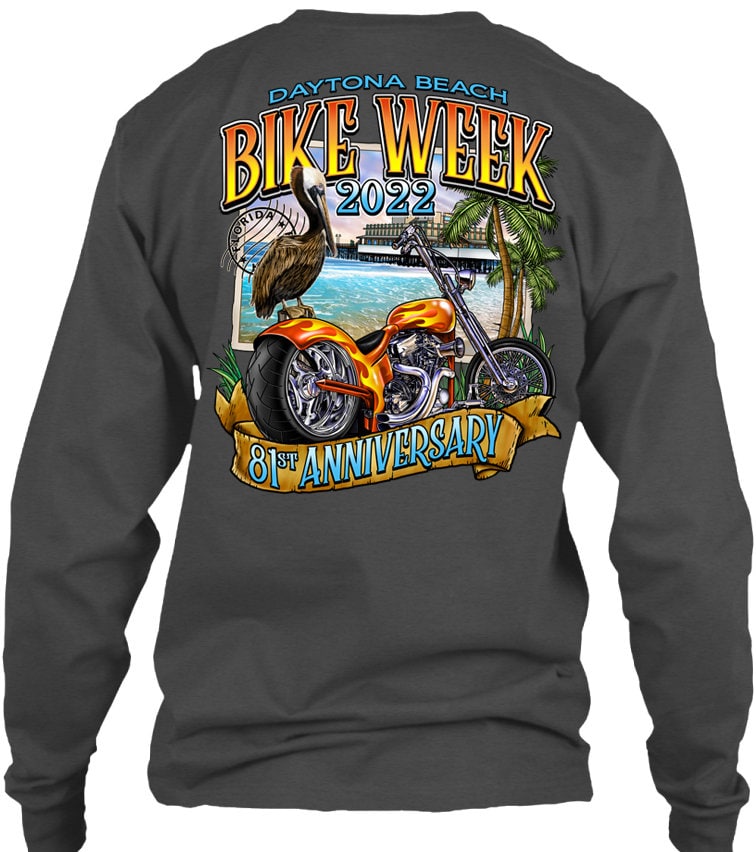 2022 Daytona Bike Week 81st Anniversary Pier Postcard T-shirt