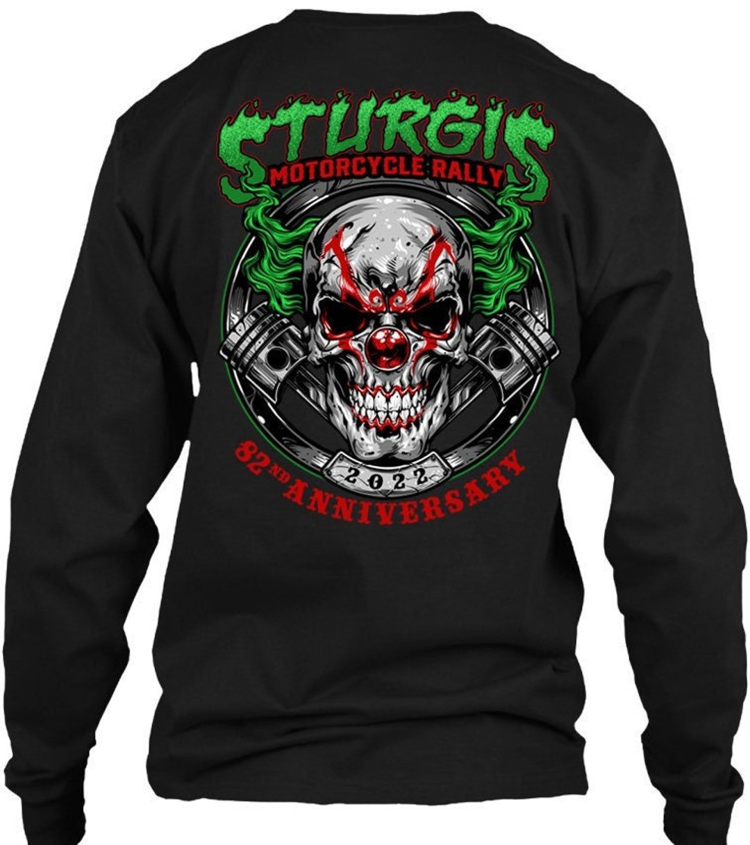 2022 Sturgis Motorcycle Rally Distressed Piston Eagle Long Sleeve