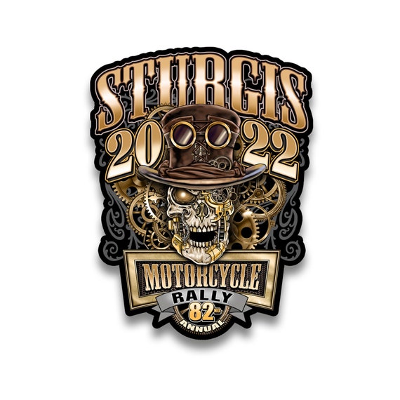 2022 Sturgis Motorcycle Rally 82nd Anniversary Steampunk Skull Etsy