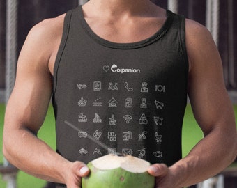 Reise Symbole - Weltweit Wortlos Sprechen - Travel Icons Tank Top