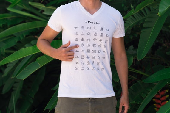 Travel T-Shirt - Kommunikation mittels Reise Icons