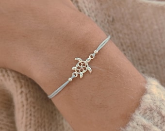 Bracelet with turtle,925 Sterling Silver,Birthday Gift women,Turtle Connector,Maritime Jewellery,Bracelet for Women,Charity Shop