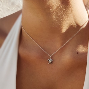 Necklace with turtle made of 925 sterling silver, birthday gift, necklace women, turtle pendant, gift woman