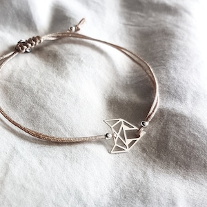 Fox bracelet, 925 sterling silver, origami fox, bracelet women, gift for her, silver fox, stainless steel jewelry, charity shop