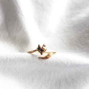 Fox Ring 24 Carat Gold Plated,Adjustable Ring,Gift Woman,Fox Jewelry,Gift for her,Adjustable,Filigree,Charity
