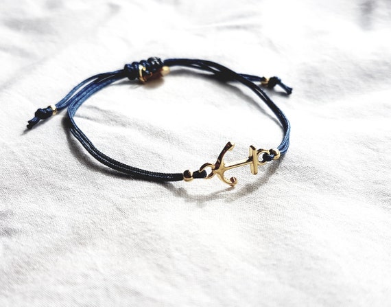 anchor bracelet gold 925 silver - gold anchor bracelet gift for her