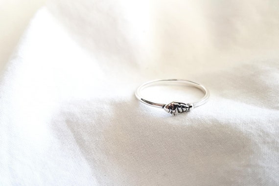 925 Sterling Silver Ring with Clownfish, Gift for Woman, Ladies Ring, Dainty Ring, Clownfish, Beach Jewelry for Woman, Gift for Her, Summer