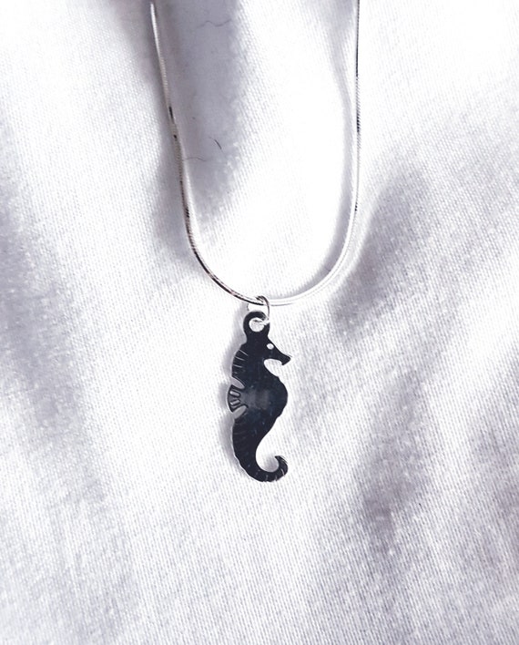 Seahorse Necklace in 925 Sterling Silver,Seahorse Pendant,Maritime Jewellery,Stainless Steel Necklace,Gift for Her,Charity Jewellery