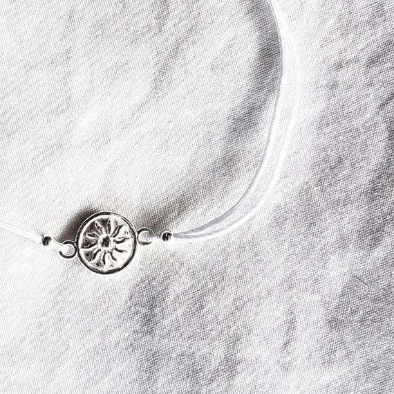 Bracelet "Little Sun",Sun pendant,Birthday Gift for her,Beach jewelry,925 Sterling Silver,Jewellery Gift,Gift for women, Charity Shop