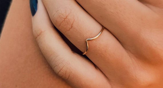 Wave ring, 925 Sterling silver, gold-filled, ring with wave, minimalist, gift for women, simple ring, gift for her