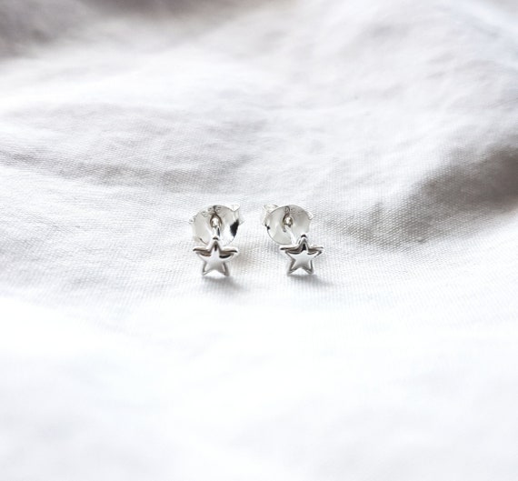 Star Stud Earrings, 925 Sterling Silver, Birthday Gift, Women's Earring, Star Earrings, Small Stud Earrings, Gift for Her, Charity Shop