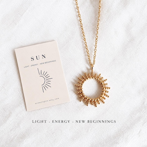 necklace sun gold 925 silver - sun necklace sterling silver - minimalist jewelry gift for her