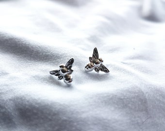 Pendientes de abeja, regalo de cumpleaños, plata de ley 925, pendientes de mujer, pendientes de abeja, regalo de joyería, regalo para ella, tienda benéfica