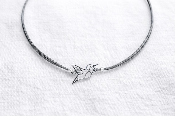 hummingbird bracelet 925 silver - gift for women - minimalist jewelry