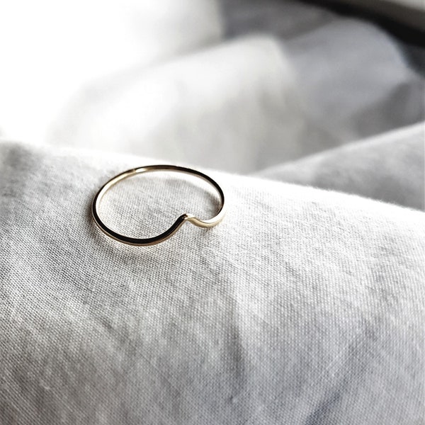 Wave Ring,925 Sterling Silver,Gold Filled,Ring with Wave,Minimalist,Gift Woman,Simple Ring,Gift for her