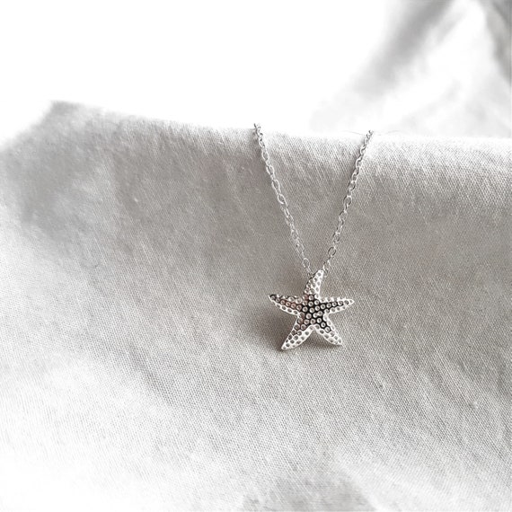 Anklet with Starfish, 925 Sterling Silver, Dainty, Silver Foot Band, Beach Jewelry, Shell Jewelry, Gift Woman, Charity