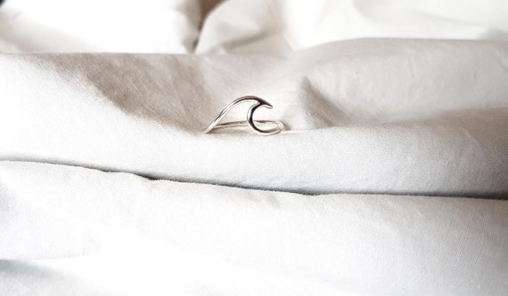 Wave 925 Sterling Silver Ring,Birthday Gift Women,Women Ring,Beach Jewellery,Gift For Her,Surf Jewellery,Stainless Steel,Charity Shop