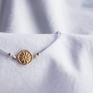 Bracelet with sun,Birthday gift women,14K gold, gift for her, sun pendant, gold jewelry, gold bracelet,women&#39;s jewelry, charity bracelet