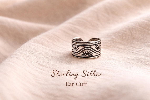925 silver ear cuff - sterling silver ear cuff - silver jewelry, surf earring, gift for her