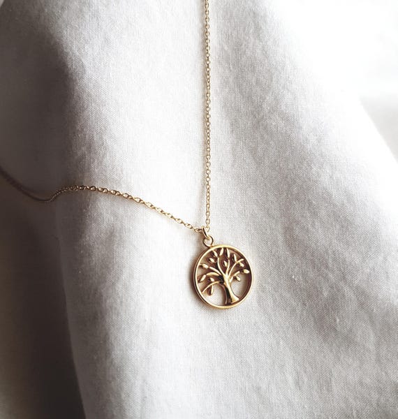 Gold-plated Tree of Life necklace - meaningful Christmas gift