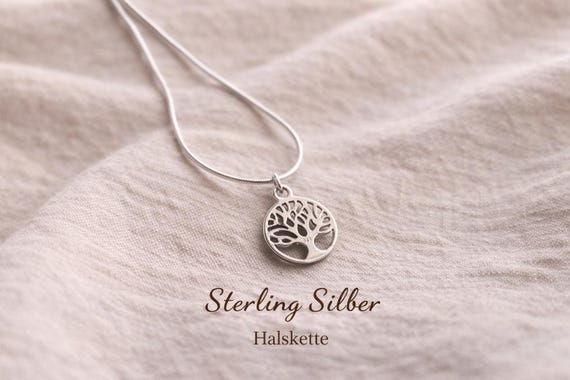 tree of life necklace 925 sterling silver - birthday gift for women - lucky charm - gift for her
