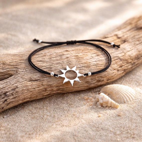 sonnen armband 925 silber - sun bracelet sterling silver minimalist ocean jewelry geschenk