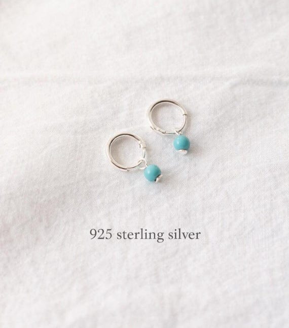 925 silver hoop earrings - 925 sterling silver hoops - gift for women - minimalist ocean jewelry gift for her